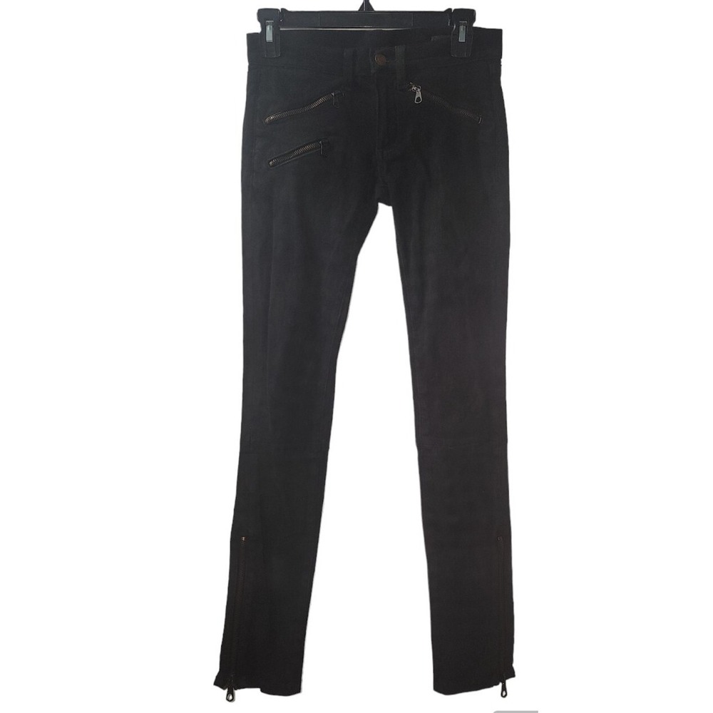 Rag‎ & Bone Skinny Jeans Ankle Zip Black Denim Style Size 26